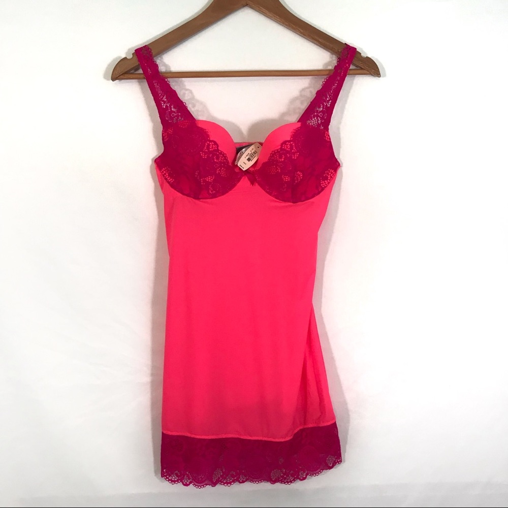 Victoria’s Secret neon pink lingerie